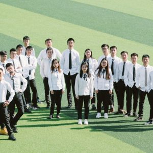 group of students on field